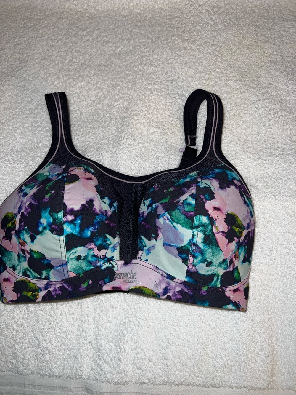 Panache Multi-Color Abstract Print High-Impact Sports Bra